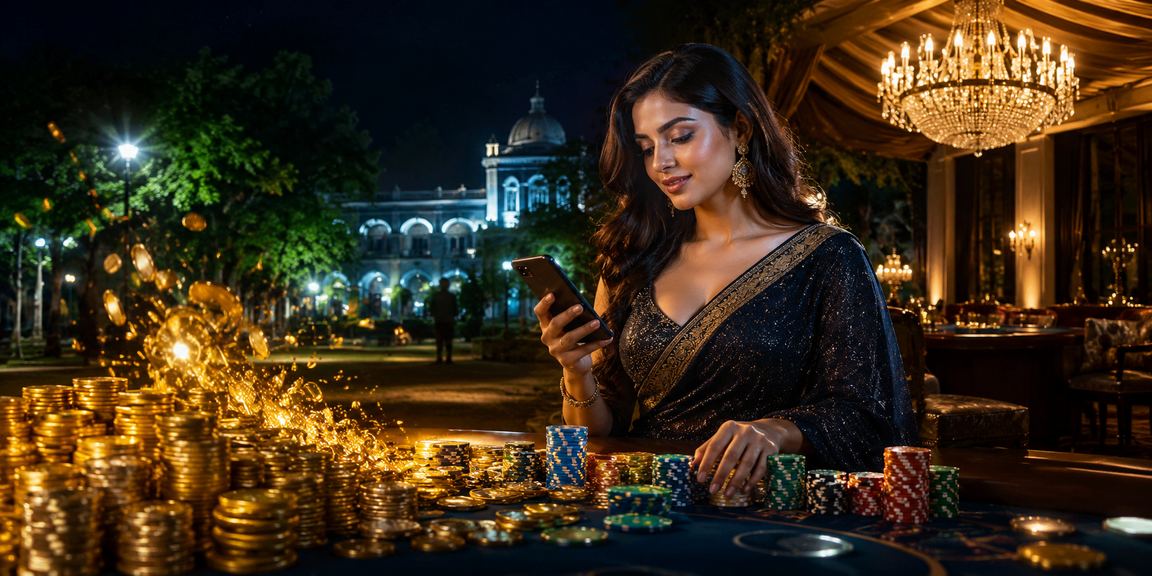 চট্টগ্রামের একজন নারী বেটার মোবাইলে ফুটবল ম্যাচের অডস বিশ্লেষণ করছেন